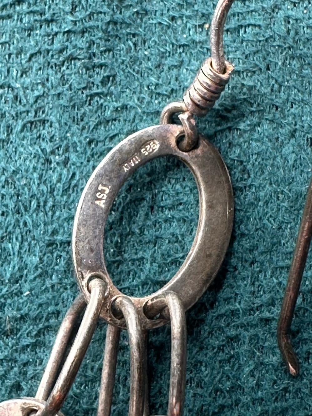 Alyssa Smith Jewelry 925 Italy Sterling Silver Disc Dangle Drop Earrings - Picture 3 of 6